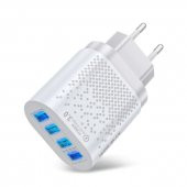 Zuidid 48 W 3 Amper 4 USB Portlu Hızlı Şarj Cihaz - Çoklu Şarj - Siyah - 1