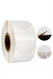 1500 Adet - 30mm X 30mm Pp Şeffaf Oval Etiket - Ağız Kapatma Etiketi (yuvarlak) - 2