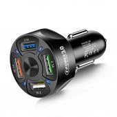 Araç Hızlı Şarj 4 USB 7 A Çoklu Hızlı Şarj Adaptörü - 1