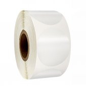 1500 Adet - 30mm x 30mm PP Şeffaf Oval Etiket - 1