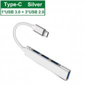 Type C to USB Dönüştürücü HDMI Uyumlu 4 in 1 HUB 3x USB 2.0 + 1x USB 3.0 thumbnail 3