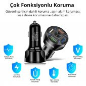 Araç Hızlı Şarj 4 USB 7 A Çoklu Hızlı Şarj Adaptörü - 3