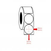 1500 Adet - 30mm x 30mm PP Şeffaf Oval Etiket - 3