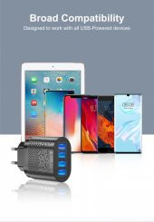 Zuidid 48 W 3 Amper 4 USB Portlu Hızlı Şarj Cihaz - Çoklu Şarj - Beyaz - 7