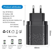 Zuidid Hızlı Şarj Qc 3.0 4 USB Portlu 3.1A - 48W Çoklu Şarj Cihazı + Type C Kablo - 6