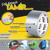 Duct Tape çok amaçlı Tamir Bandı Çadır Tamir Bantı Suya Dayanıklı 48mmx10Mt thumbnail 1