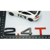 DK Tuning 2.4 T Bagaj Siyah Kırmızı 3M Yazı Logo Audi İle Uyumlu thumbnail 4