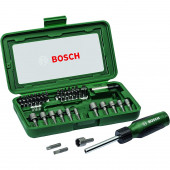 Bosch 46 Parça Cırcır Tornavidalı Vidalama ve Lokma Uçlu Aksesuar Seti - 1