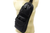 Adm Tr0014 Suni Deri, Tek Omuz Askılı Sırt - Göğüs Çantası - Body Bag - 6