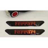 Ferrari Logo Çamurluk Yanı Ve Ayna Metalize Damla Desen 3M Logo Arma - 5