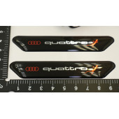 Audi Quattro Gecko Logo Çamurluk Yanı Ve Ayna Metalize Damla Desen 3M Logo Arma - 6