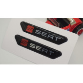Seat Logo Çamurluk Yanı Ve Ayna Metalize Damla Desen 3M Logo Arma - 5