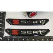 Seat Logo Çamurluk Yanı Ve Ayna Metalize Damla Desen 3M Logo Arma - 6