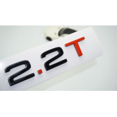 DK Tuning 2.2 T Bagaj Siyah Kırmızı 3M Yazı Logo Audi İle Uyumlu - 1