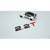 DK Tuning 2.2 T Bagaj Siyah Kırmızı 3M Yazı Logo Audi İle Uyumlu - 2