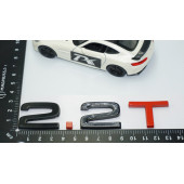 DK Tuning 2.2 T Bagaj Siyah Kırmızı 3M Yazı Logo Audi İle Uyumlu - 4