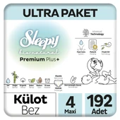 Sleepy Bio Natural Premium Plus Ultra Paket Külot Bez 4 Numara Maxi 192 Adet - 1