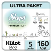 Sleepy Bio Natural Premium Plus Ultra Paket Külot Bez 5 Numara Junior 160 Adet - 1