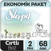 Sleepy Bio Natural Ekonomik Paket Bebek Bezi 2 Numara Mini 68 Adet - 1