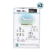Sleepy Bio Natural Premium Plus Süper Paket Külot Bez 3 Numara Midi 112 Adet - 2