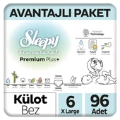 Sleepy Bio Natural Premium Plus Avantajlı Paket Külot Bez 6 Numara Xlarge 96 Adet - 1
