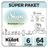 Sleepy Bio Natural Premium Plus Süper Paket Külot Bez 6 Numara Xlarge 64 Adet - 1