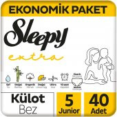 Sleepy Extra Günlük Aktivite Ekonomik Paket Külot Bez 5 Numara Junior 40 Adet - 1