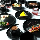 Keramika Mat Siyah Stackable Yemek/Kahvaltı Takımı 20 Parça 4 Kişilik thumbnail 3