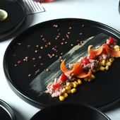 Keramika Mat Siyah Stackable Yemek/Kahvaltı Takımı 20 Parça 4 Kişilik thumbnail 5