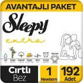 Sleepy Extra Günlük Aktivite Avantajlı Paket Bebek Bezi 1 Numara Yenidoğan 192 Adet - 1