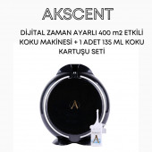 Akscent Koku Makinesi ve Cute Koku Kartuşu 135 ML Seti - Zaman Ayarlı 400 m2 Etkili - 1