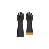 Vento H2-60 Kauçuk Siyah Tırtıklı Asit Eldiveni 60 Cm - 1