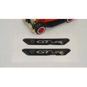 Peugeot GT Line Logo Çamurluk Yanı Ve Ayna Metalize Damla Desen 3M Logo Arma - 3