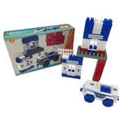 Farbu Oyuncak Lego 45 Parça Polis Yapı Blokları Seti thumbnail 1
