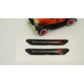 Dodge Logo Çamurluk Yanı Ve Ayna Metalize Damla Desen 3M Logo Arma - 3