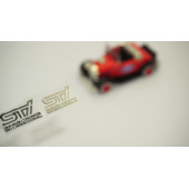Subaru STİ Tecnica international Alüminyum Torpido Ayna Sticker - 1