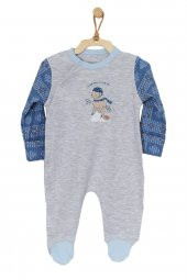 Andywawa Erkek Bebek Gri 3lü Tulum Takımı Romper Set AC22137R - 2