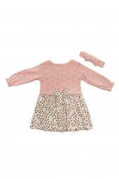 Andywawa Kız Bebek Pembe Leopar Desenli 2Li Takım Set AC22057R - 5