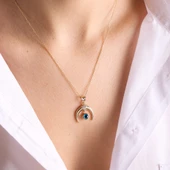 14 Ayar Hilal Altın Kolye thumbnail 1