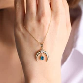 14 Ayar Hilal Altın Kolye thumbnail 3