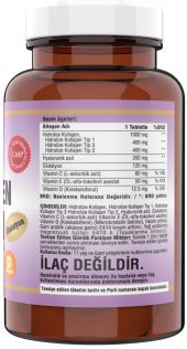 Ncs Collagen (Kolajen) (Tip) 1-2-3 Hyaluronic Acid 2 x 90 Tablet Glutatyon C &amp E &amp D Vitamini - 2