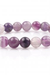 Florit Doğal Taş Bileklik 8 mm Küre Kesim thumbnail 2