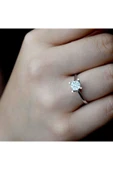0.17 Ct. Modern Tasarım Coronet Tektaş Yüzük - 2