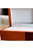 2.12 Ct Kenarı Taşlı Pırlanta Topaz Tektaş Yüzük - 3