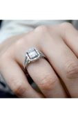 0.70 Ct Baget Pırlanta Modern Tasarım Yüzük - 4