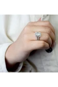 0.70 Ct Baget Pırlanta Modern Tasarım Yüzük - 3
