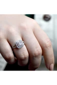 Modern Tasarım Çift Kollu Baget Yüzük 0.60 Ct. - 3