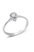 0.15 Ct Damla Pırlantalı Yüzük - 1