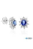 2.47 Ct Safir Pırlanta Küpe - 1