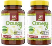 Ncs Limon Aromalı Omega 3 Balık Yağı 1000 Mg Vitamin D Vitamin K Vitamin E 60 Yumuşak Kapsül 2 Adet - 1